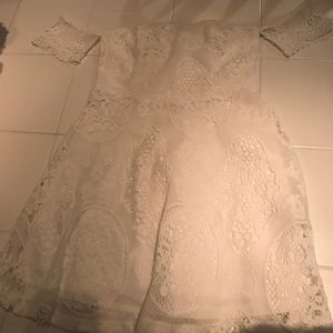white lace dress